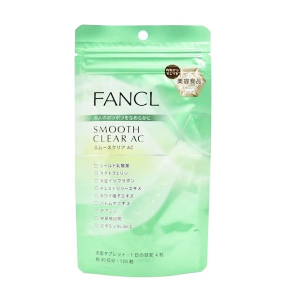 Viên uống Fancl Smooth Clear AC 120 viên - đẹp da, trị mụn