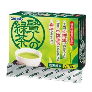 Trà xanh Orihiro Sage 30 gói của Nhật Bản, làm giảm mỡ máu