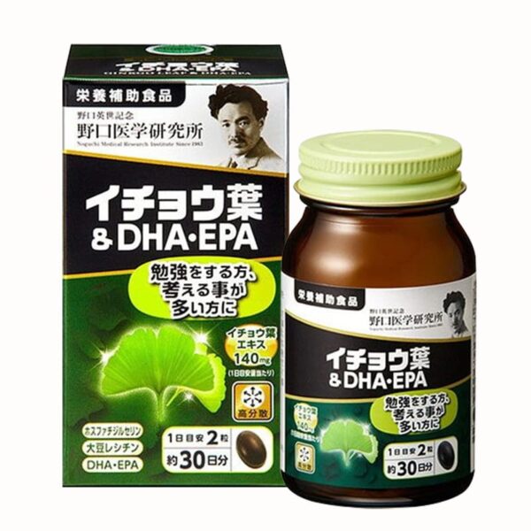 Viên uống bổ não DHA EPA Ginkgo Noguchi 60 viên của Nhật Bản
