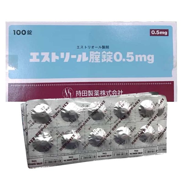 Viên đặt âm đạo Estoril 0.5mg vỉ 10 viên Nhật - Chữa viêm, se khít