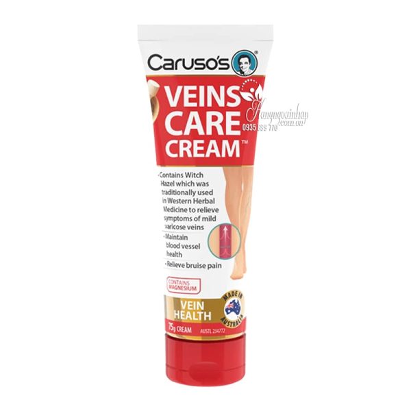 Kem bôi trị suy giãn tĩnh mạch Carusos Veins Care Cream 75g