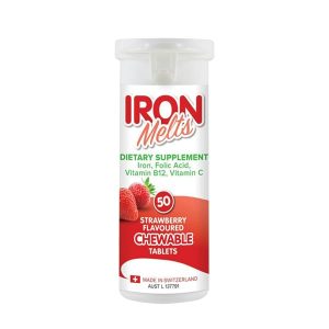 Viên ngậm bổ sung sắt Iron Melts Chewable vị dâu 50 viên