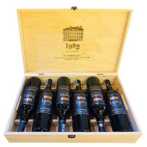 Set 6 chai rượu vang 1982 UG Bordeaux mix trắng, đỏ