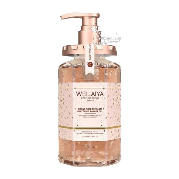 Sữa tắm Weilaiya hoa hồng Damask 450ml chính hãng