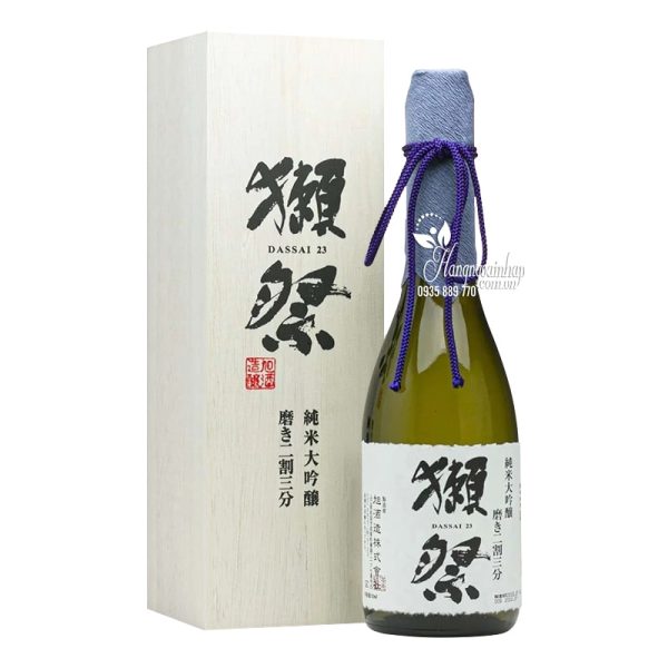 Rượu sake Dassai 23 Junmai Daiginjo của Nhật Bản hộp gỗ