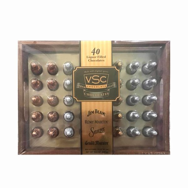 Socola rượu hộp gỗ Jim Beam Remy Martin VSC 40 chai của Mỹ