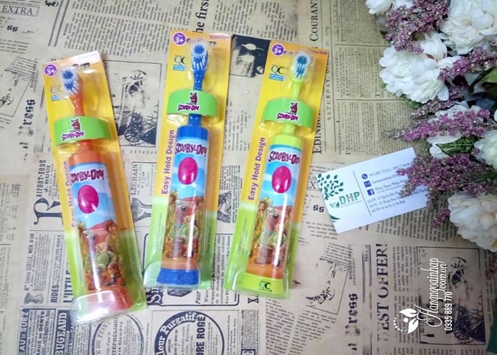ban-chai-danh-rang-bang-pin-cho-be-scooby-doo-cua-my-1 Bàn chải đánh răng chạy bằng Pin cho bé, trẻ em Scooby-Doo của Mỹ