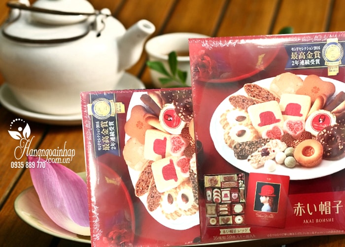 banh-akai-bohshi-grand-world-red-box-59-cai-12-kg-1-min Bánh cao cấp Akai Bohshi 16 vị của Nhật Bản, hộp 59 cái