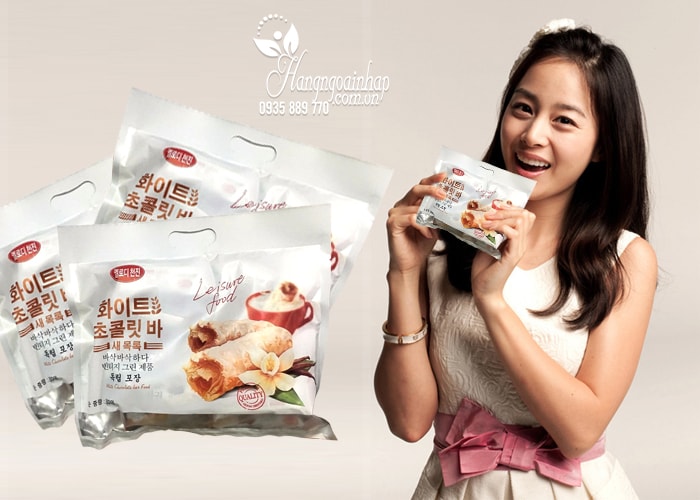 banh-yen-mach-phu-socola-trang-300-gam-cua-han-quoc-2 Bánh yến mạch phủ socola trắng Leisure Food 300g của Hàn