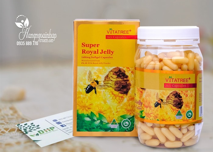 sua-ong-chua-vitatree-super-royal-jelly-365-vien-cua-uc-1 Sữa ong chúa Vitatree Super Royal Jelly 1600mg hộp 365 viên của Úc
