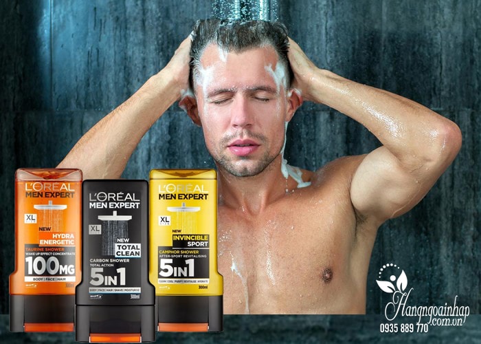 sua-tam-goi-toan-than-loreal-men-expert-5-in-1-300-ml-2 Sữa tắm gội toàn thân L’oreal Men Expert 5 in 1 chai 300ml